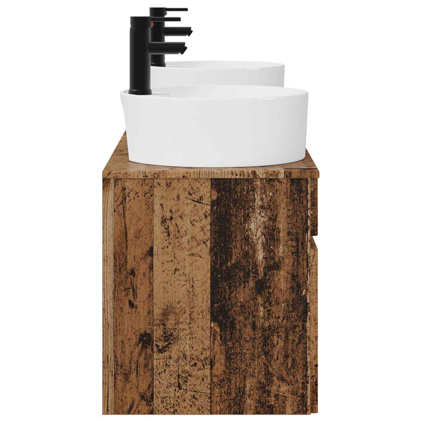 vidaXL Bathroom Cabinet Set 3 pcs Old Wood 49 x 44.5 x 65 cm
