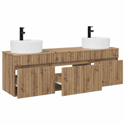 vidaXL Bathroom Cabinet Set 3 pcs Artisan Oak 49 x 44.5 x 65 cm