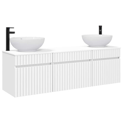 vidaXL Bathroom Cabinet Set 3 pcs White 49 x 44.5 x 66.5 cm