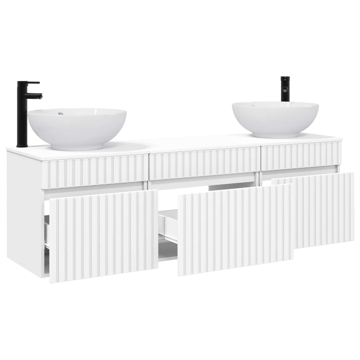 vidaXL Bathroom Cabinet Set 3 pcs White 49 x 44.5 x 66.5 cm