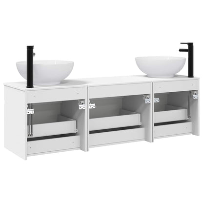 vidaXL Bathroom Cabinet Set 3 pcs White 49 x 44.5 x 66.5 cm