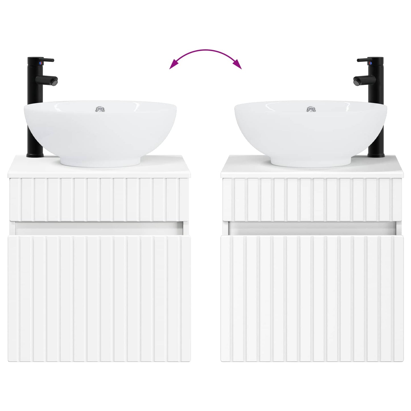 vidaXL Bathroom Cabinet Set 3 pcs White 49 x 44.5 x 66.5 cm