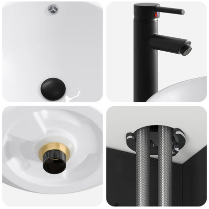 vidaXL Bathroom Cabinet Set 3 pcs Black 49 x 44.5 x 66.5 cm