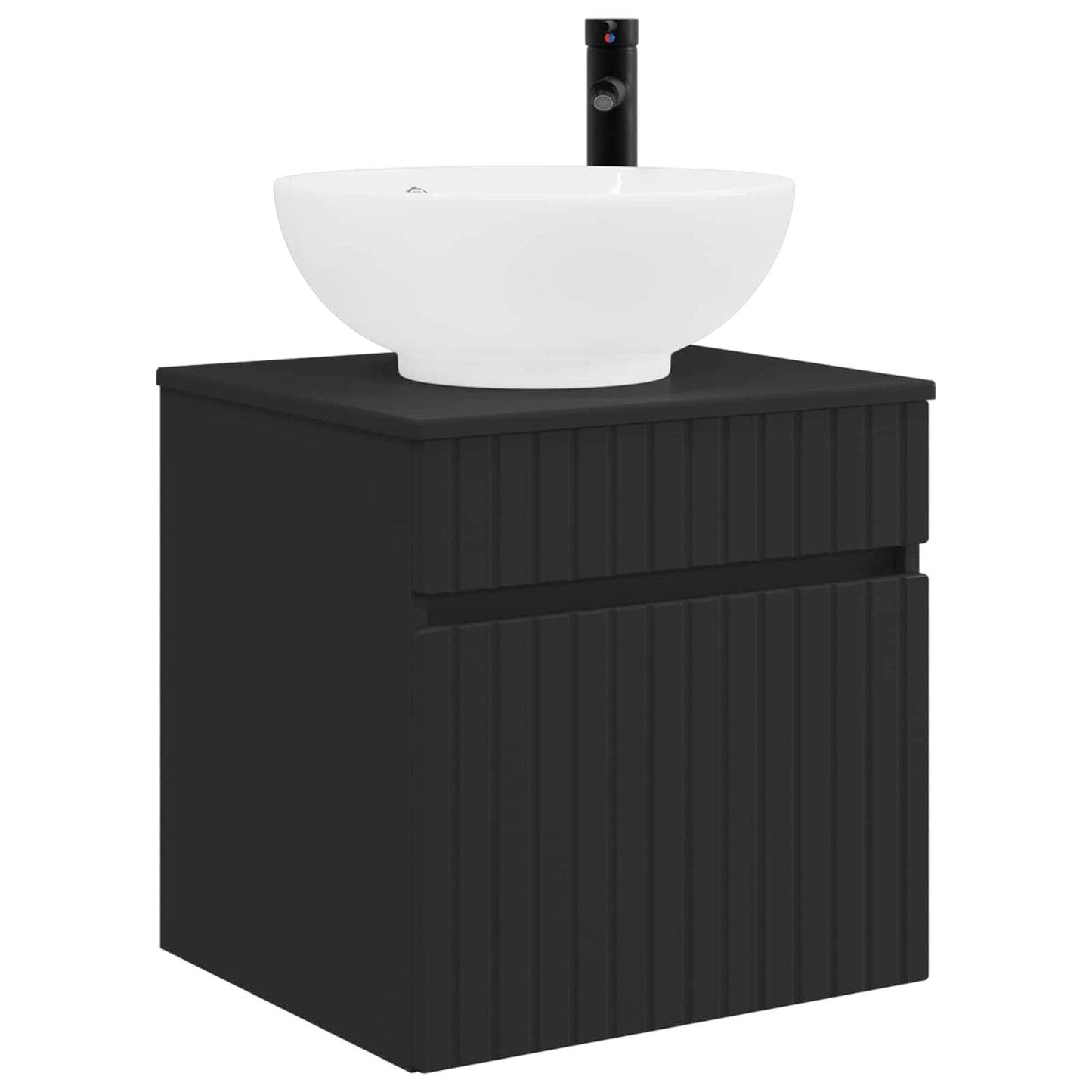 vidaXL Bathroom Cabinet Set 3 pcs Black 49 x 44.5 x 66.5 cm