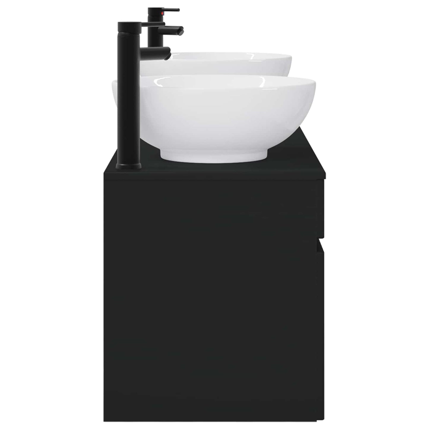 vidaXL Bathroom Cabinet Set 3 pcs Black 49 x 44.5 x 66.5 cm