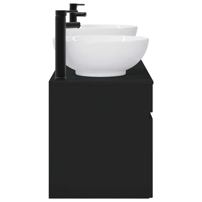 vidaXL Bathroom Cabinet Set 3 pcs Black 49 x 44.5 x 66.5 cm