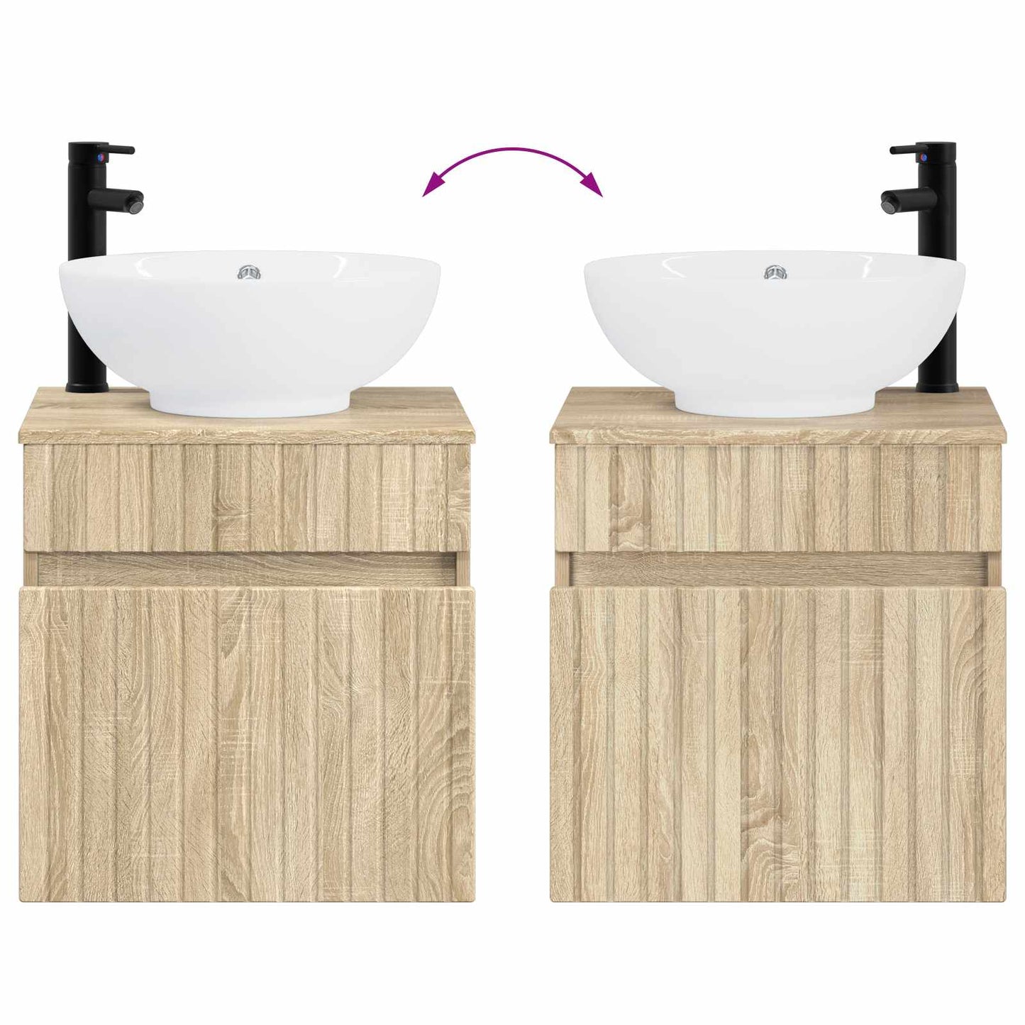 vidaXL Bathroom Cabinet Set 3 pcs Sonoma Oak 49 x 44.5 x 66.5 cm