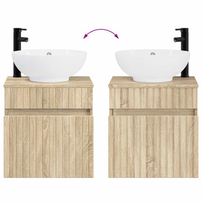 vidaXL Bathroom Cabinet Set 3 pcs Sonoma Oak 49 x 44.5 x 66.5 cm