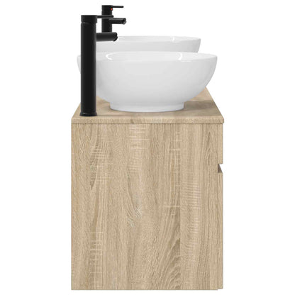 vidaXL Bathroom Cabinet Set 3 pcs Sonoma Oak 49 x 44.5 x 66.5 cm