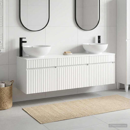 vidaXL Bathroom Cabinet Set 3 pcs High Gloss White 49 x 44.5 x 66.5 cm