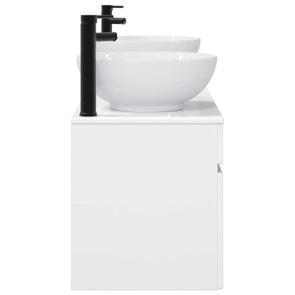 vidaXL Bathroom Cabinet Set 3 pcs High Gloss White 49 x 44.5 x 66.5 cm