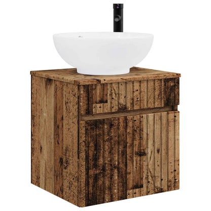 vidaXL Bathroom Cabinet Set 3 pcs Old Wood 49 x 44.5 x 66.5 cm