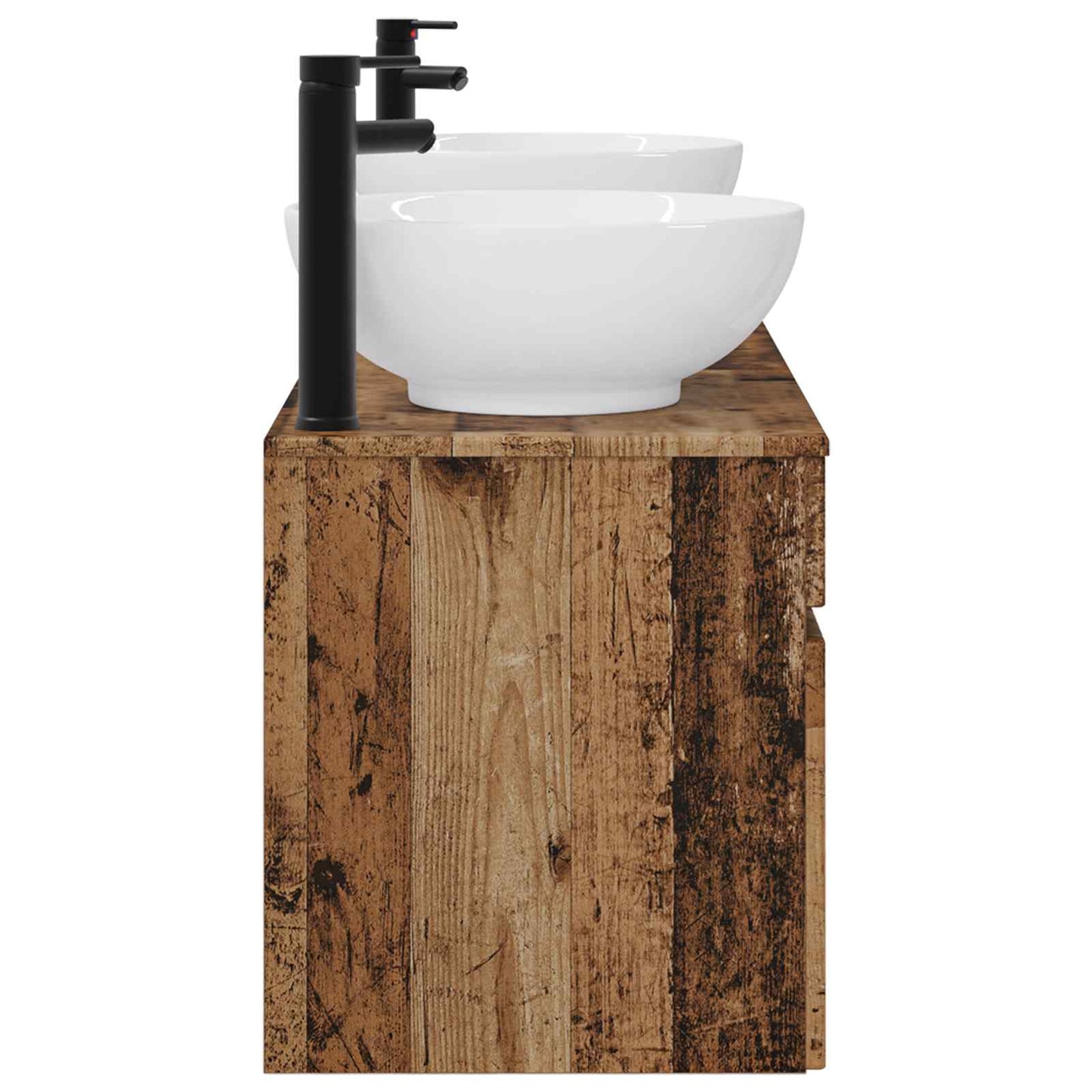 vidaXL Bathroom Cabinet Set 3 pcs Old Wood 49 x 44.5 x 66.5 cm