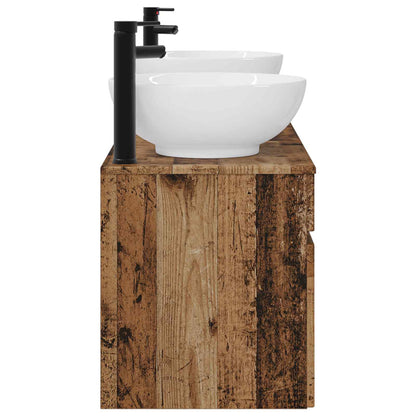 vidaXL Bathroom Cabinet Set 3 pcs Old Wood 49 x 44.5 x 66.5 cm