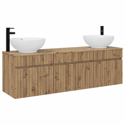vidaXL Bathroom Cabinet Set 3 pcs Artisan Oak 49 x 44.5 x 66.5 cm
