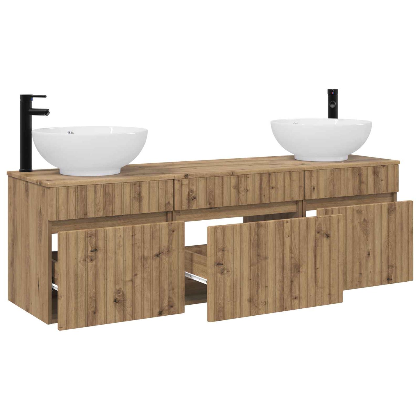 vidaXL Bathroom Cabinet Set 3 pcs Artisan Oak 49 x 44.5 x 66.5 cm