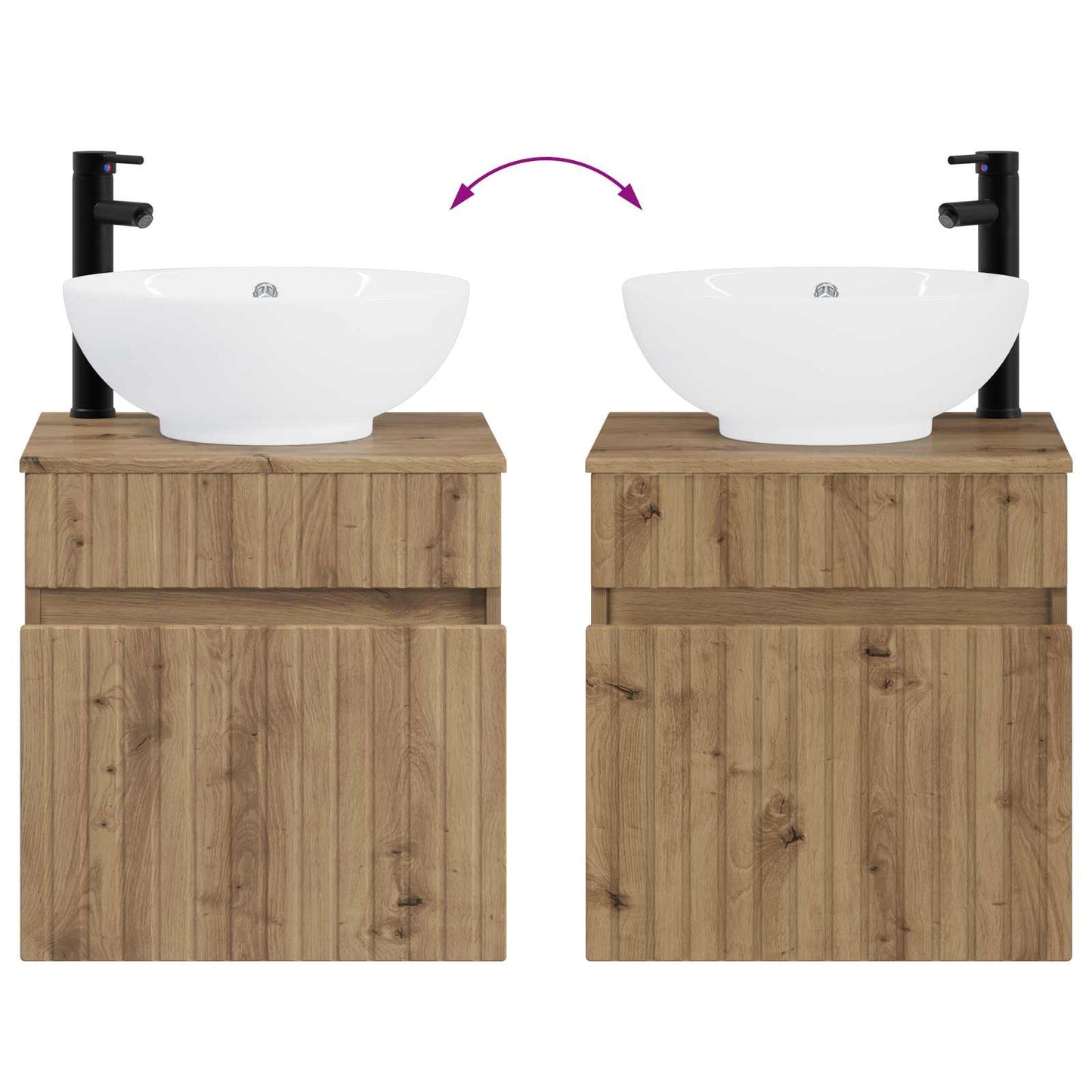 vidaXL Bathroom Cabinet Set 3 pcs Artisan Oak 49 x 44.5 x 66.5 cm