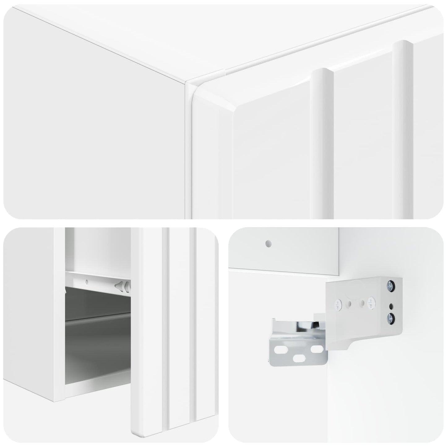 vidaXL Bathroom Cabinet Set 3 pcs White 49 x 44.5 x 66 cm