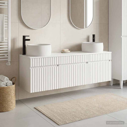 vidaXL Bathroom Cabinet Set 3 pcs White 49 x 44.5 x 66 cm
