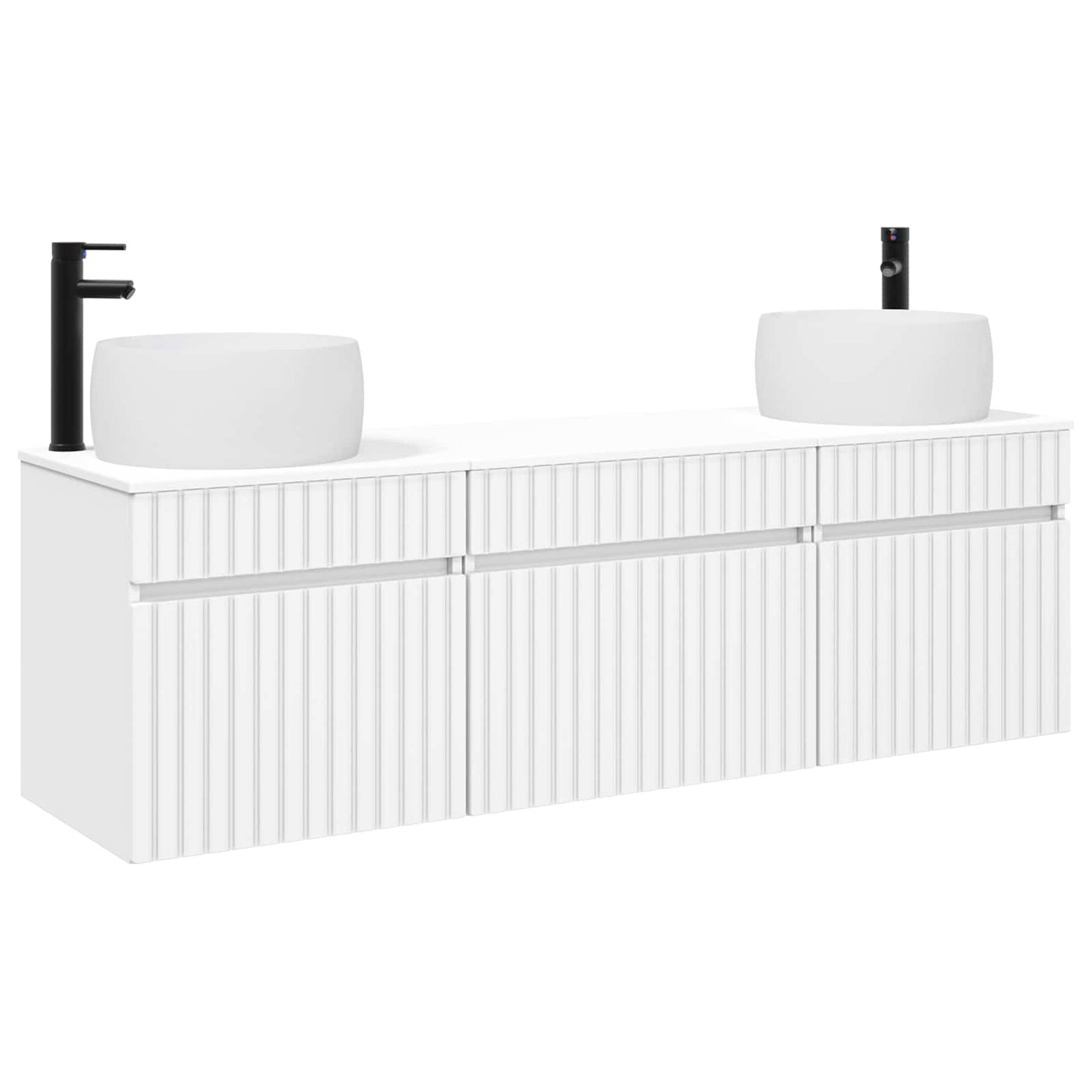 vidaXL Bathroom Cabinet Set 3 pcs White 49 x 44.5 x 66 cm
