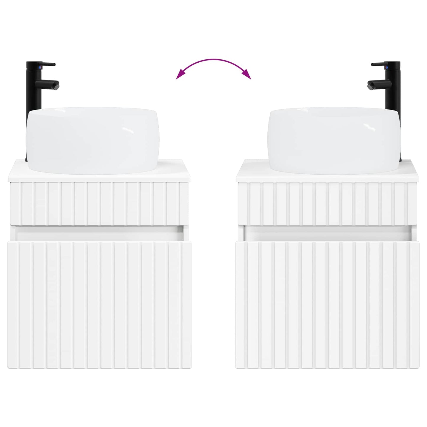 vidaXL Bathroom Cabinet Set 3 pcs White 49 x 44.5 x 66 cm