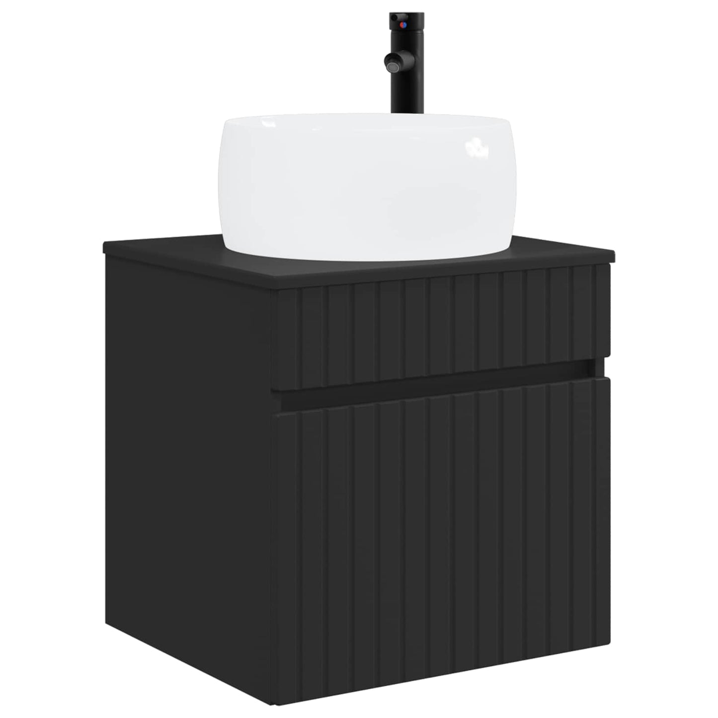 vidaXL Bathroom Cabinet Set 3 pcs Black 49 x 44.5 x 66 cm