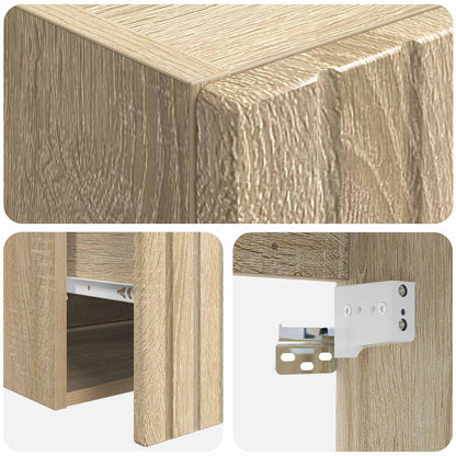 vidaXL Bathroom Cabinet Set 3 pcs Sonoma Oak 49 x 44.5 x 66 cm