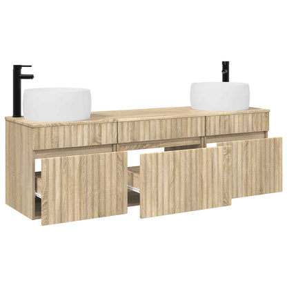 vidaXL Bathroom Cabinet Set 3 pcs Sonoma Oak 49 x 44.5 x 66 cm
