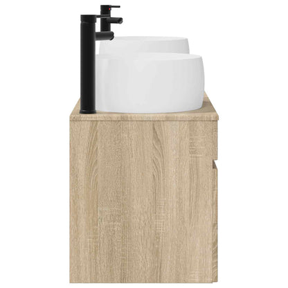 vidaXL Bathroom Cabinet Set 3 pcs Sonoma Oak 49 x 44.5 x 66 cm