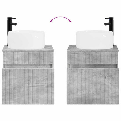 vidaXL Bathroom Cabinet Set 3 pcs Concrete Grey 49 x 44.5 x 66 cm