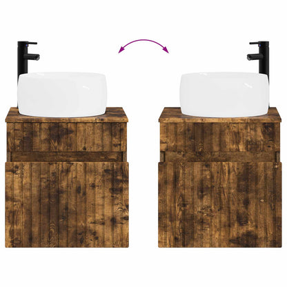 vidaXL Bathroom Cabinet Set 3 pcs Smoked Oak 49 x 44.5 x 66 cm