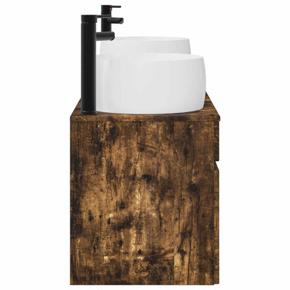 vidaXL Bathroom Cabinet Set 3 pcs Smoked Oak 49 x 44.5 x 66 cm