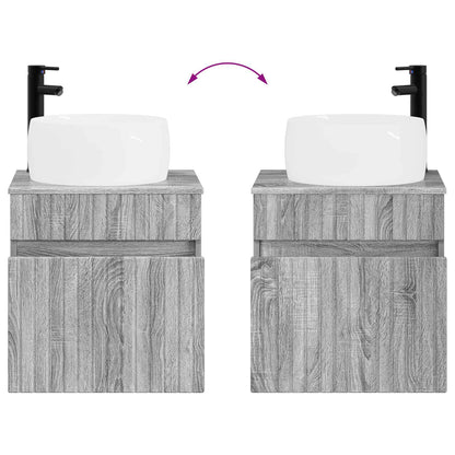 vidaXL Bathroom Cabinet Set 3 pcs Grey Sonoma 49 x 44.5 x 66 cm