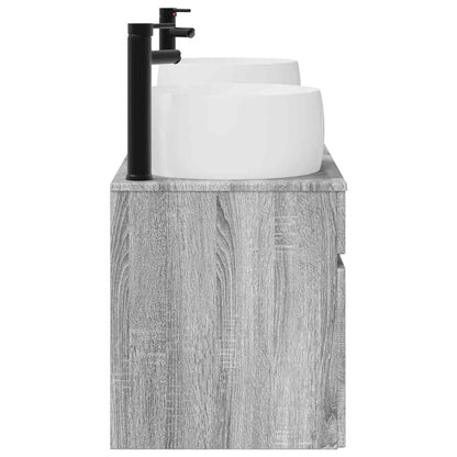 vidaXL Bathroom Cabinet Set 3 pcs Grey Sonoma 49 x 44.5 x 66 cm