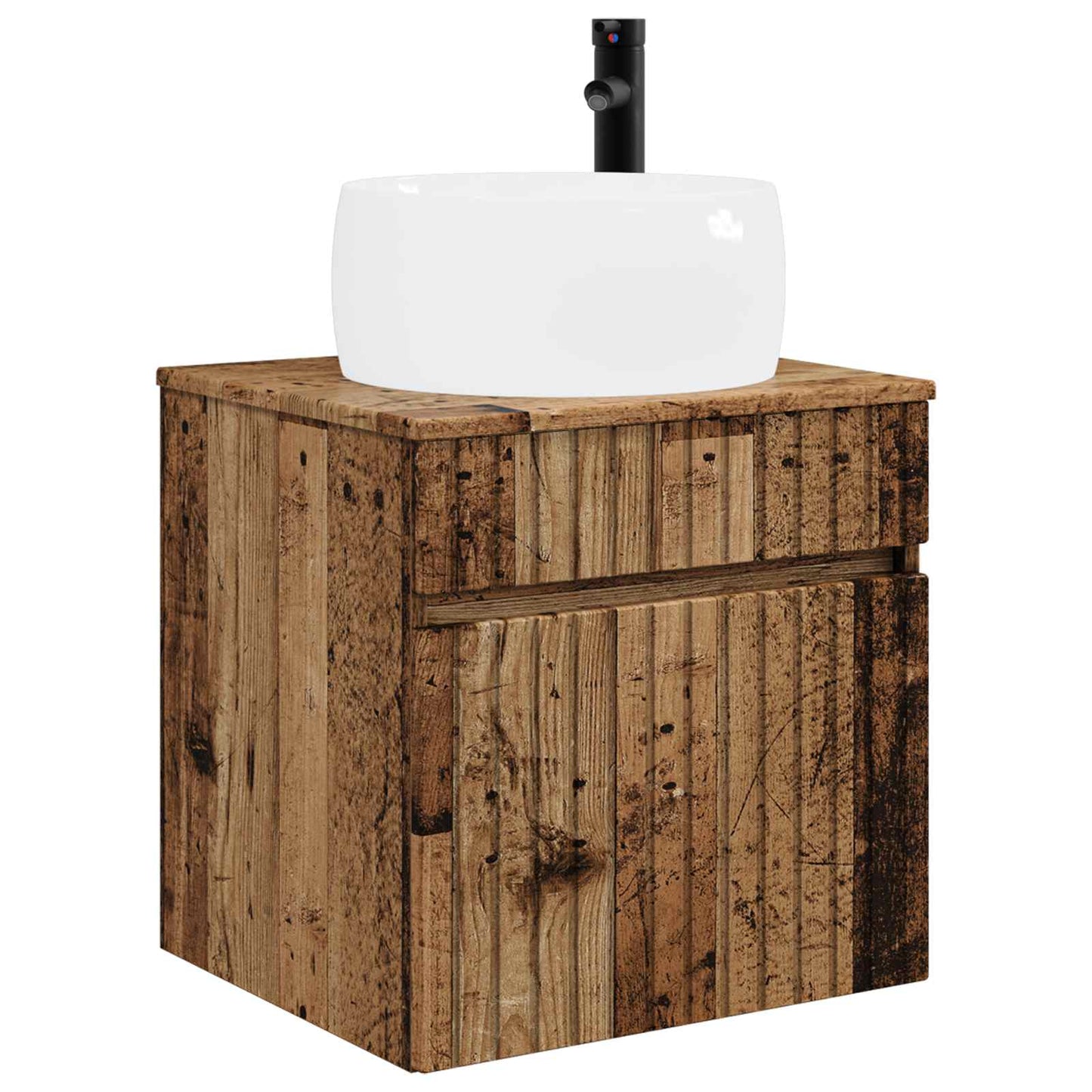 vidaXL Bathroom Cabinet Set 3 pcs Old Wood 49 x 44.5 x 66 cm
