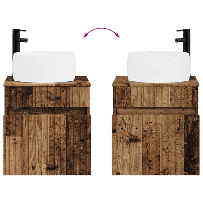 vidaXL Bathroom Cabinet Set 3 pcs Old Wood 49 x 44.5 x 66 cm