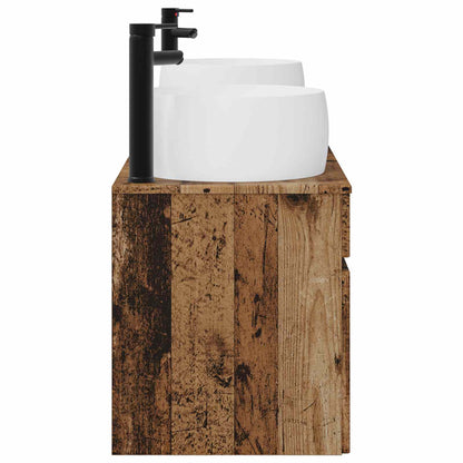 vidaXL Bathroom Cabinet Set 3 pcs Old Wood 49 x 44.5 x 66 cm