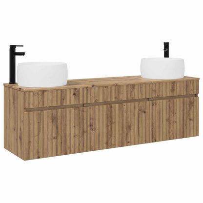 vidaXL Bathroom Cabinet Set 3 pcs Artisan Oak 49 x 44.5 x 66 cm