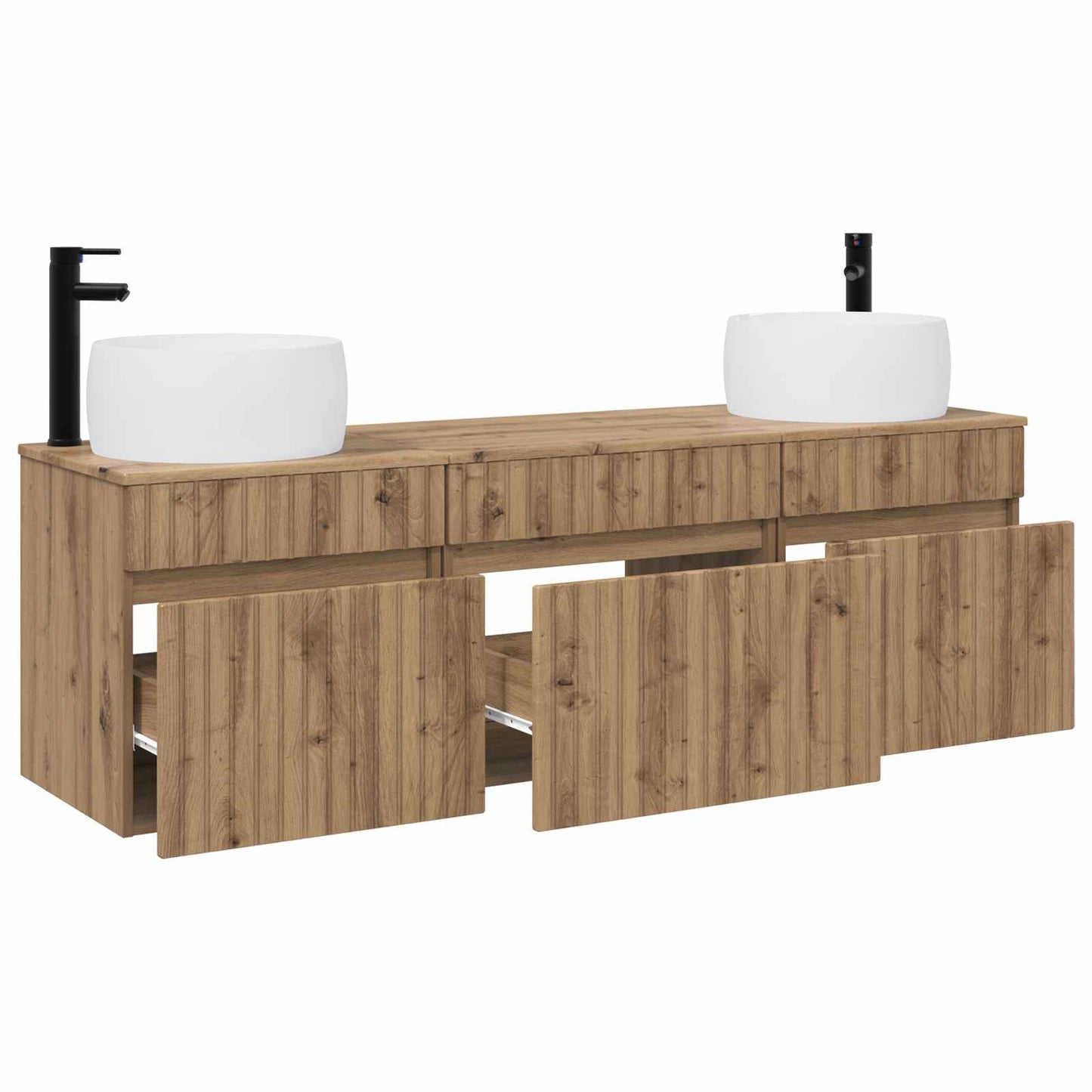 vidaXL Bathroom Cabinet Set 3 pcs Artisan Oak 49 x 44.5 x 66 cm