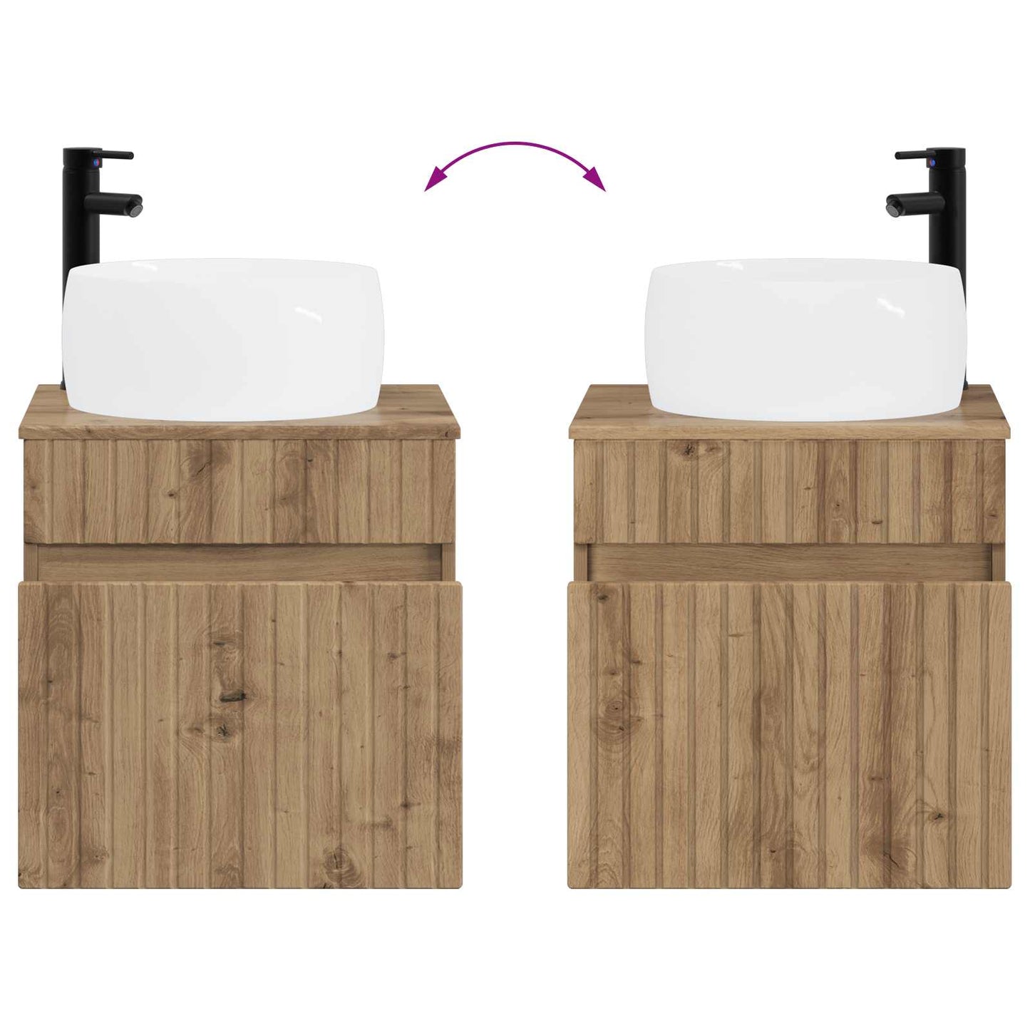 vidaXL Bathroom Cabinet Set 3 pcs Artisan Oak 49 x 44.5 x 66 cm