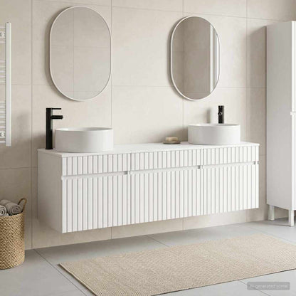 vidaXL Bathroom Cabinet Set 3 pcs White 49 x 44.5 x 65.5 cm