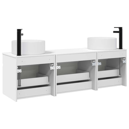 vidaXL Bathroom Cabinet Set 3 pcs White 49 x 44.5 x 65.5 cm