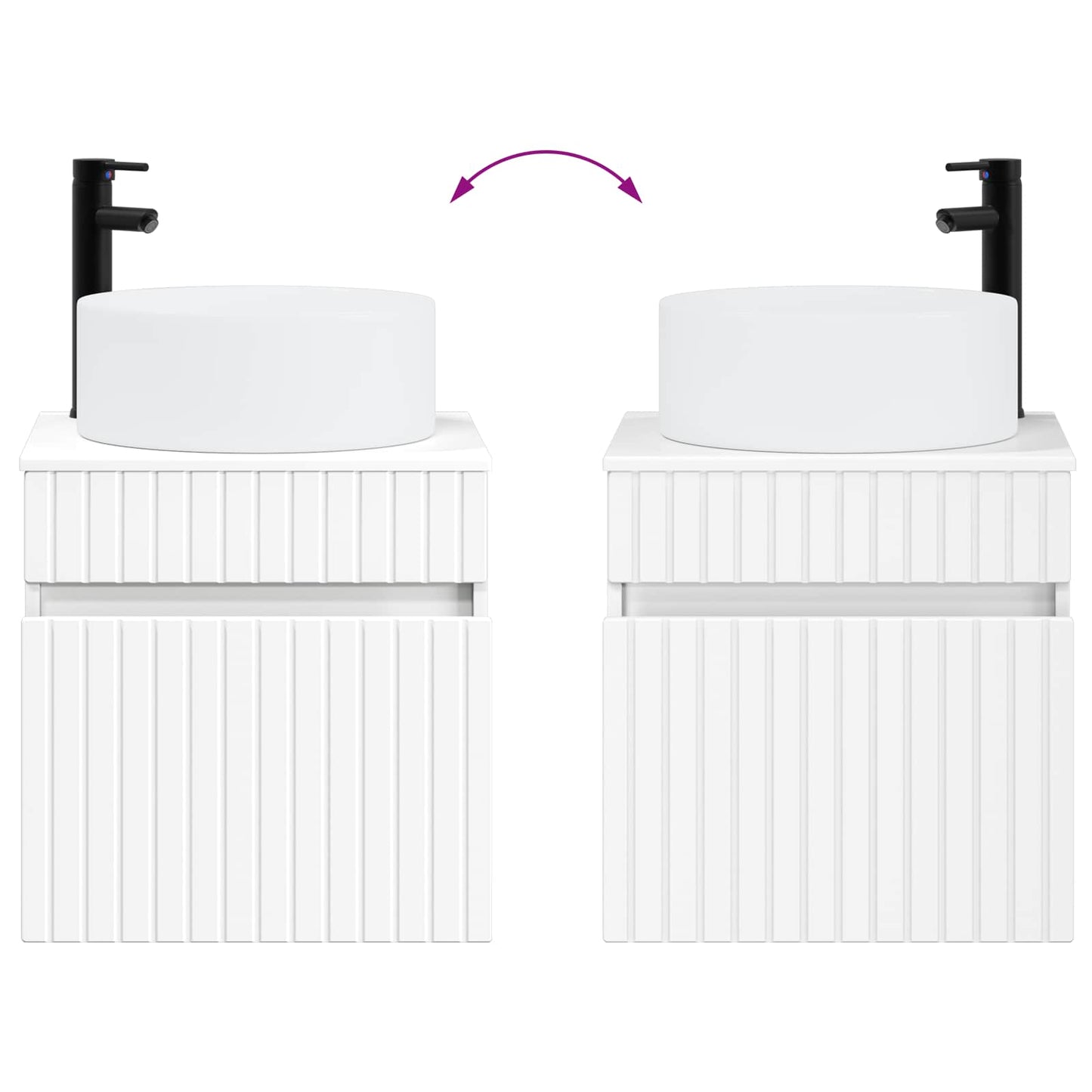 vidaXL Bathroom Cabinet Set 3 pcs White 49 x 44.5 x 65.5 cm