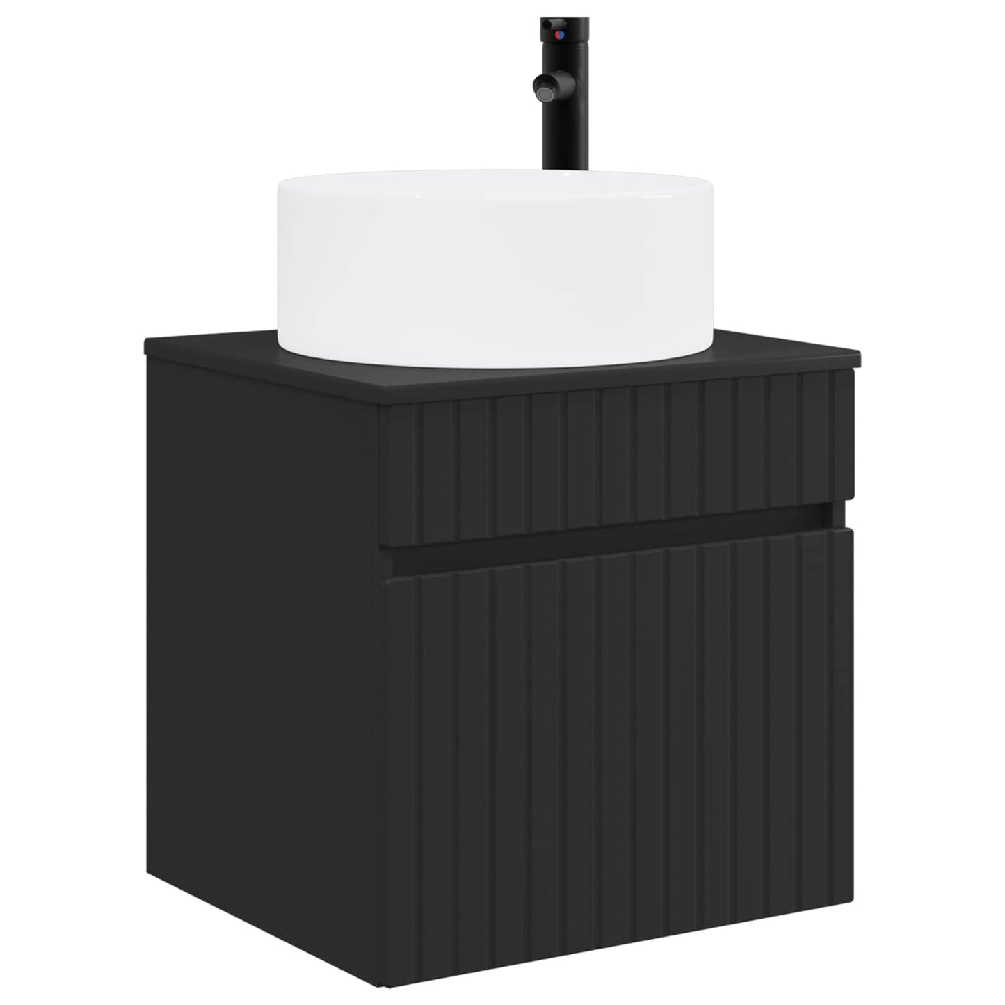 vidaXL Bathroom Cabinet Set 3 pcs Black 49 x 44.5 x 65.5 cm