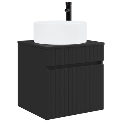 vidaXL Bathroom Cabinet Set 3 pcs Black 49 x 44.5 x 65.5 cm