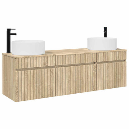 vidaXL Bathroom Cabinet Set 3 pcs Sonoma Oak 49 x 44.5 x 65.5 cm