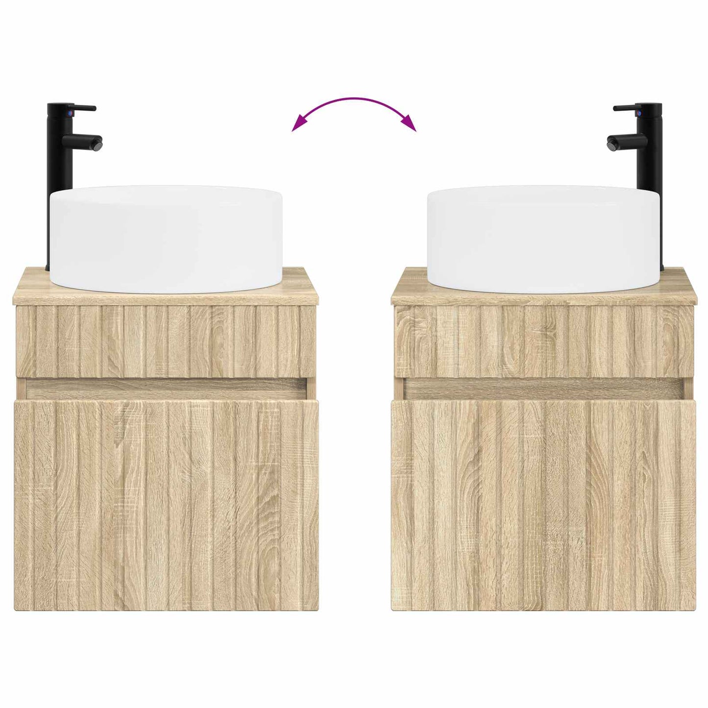 vidaXL Bathroom Cabinet Set 3 pcs Sonoma Oak 49 x 44.5 x 65.5 cm