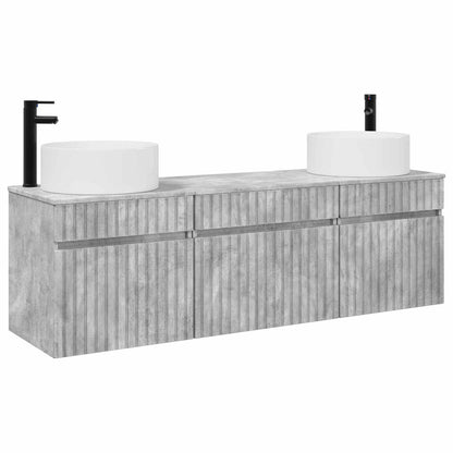 vidaXL Bathroom Cabinet Set 3 pcs Concrete Grey 49 x 44.5 x 65.5 cm