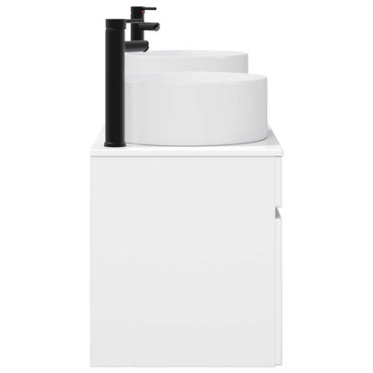 vidaXL Bathroom Cabinet Set 3 pcs High Gloss White 49 x 44.5 x 65.5 cm