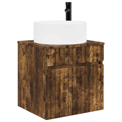 vidaXL Bathroom Cabinet Set 3 pcs Smoked Oak 49 x 44.5 x 65.5 cm